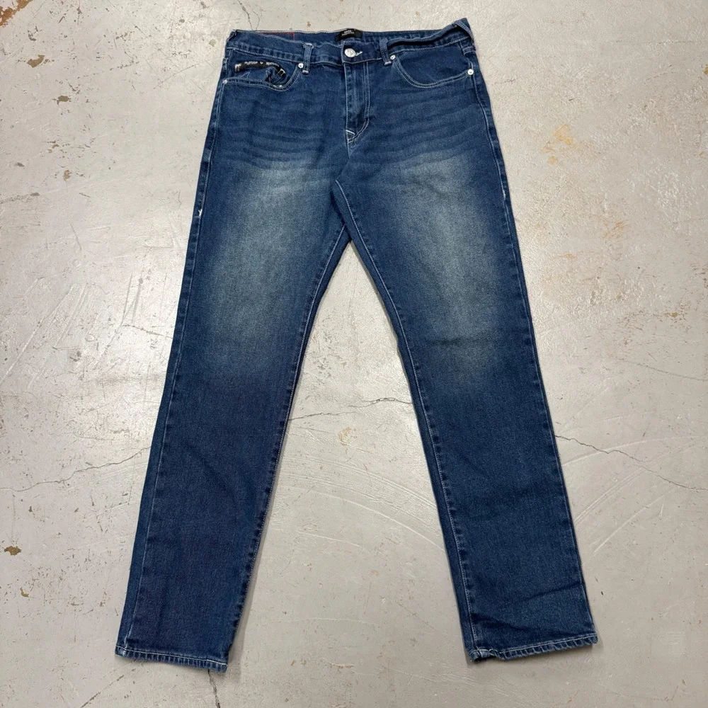 Y2K True Religion Geno‎ Relaxed Slim Jeans Blue Medium Wash 33